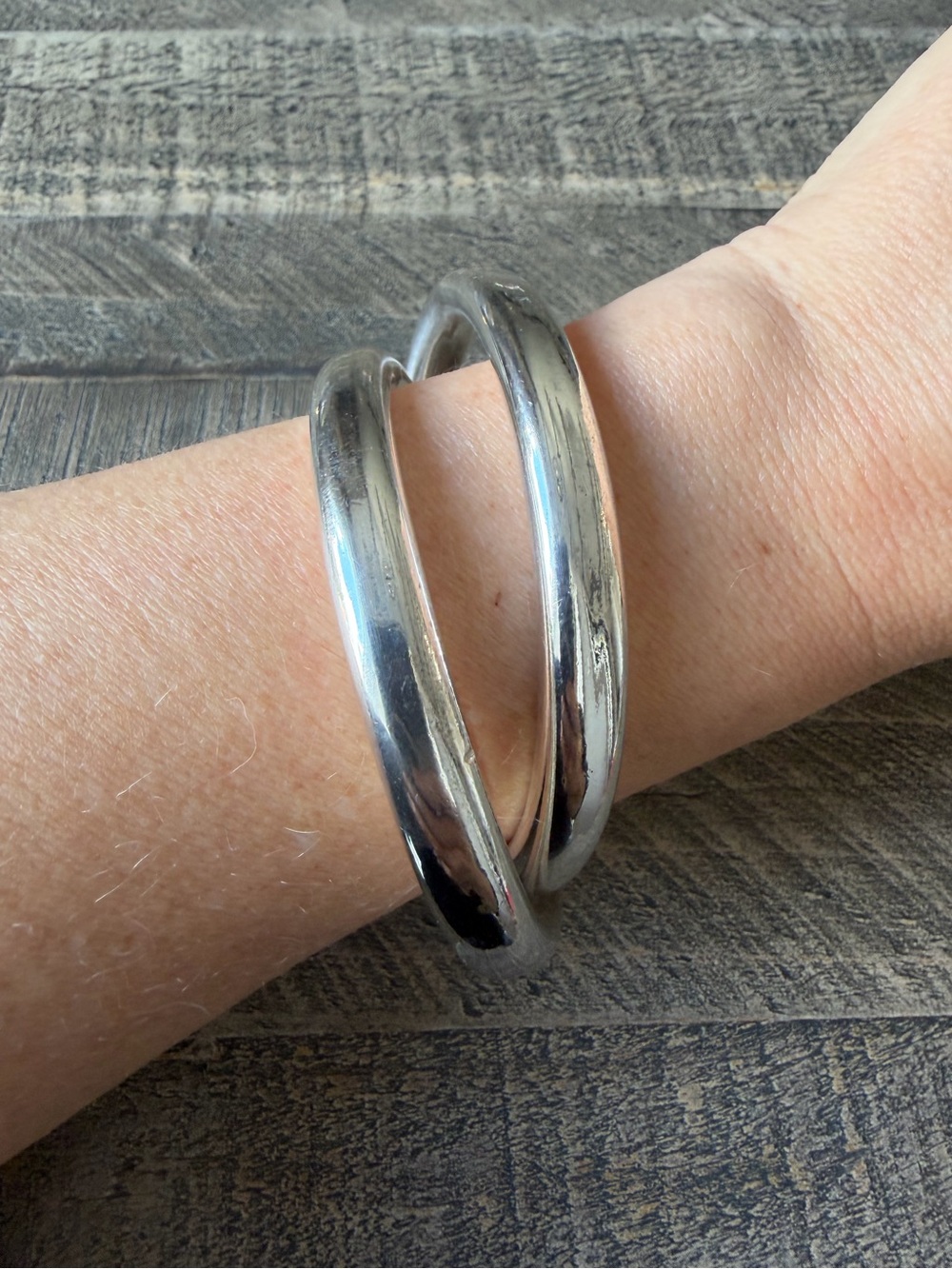 Sterling Silver Interlocking Brangle Bracelets